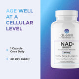 DR. EMIL NUTRITION NAD+ Boost, frasco con cápsulas, fácil de consumir diariamente