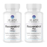 DR. EMIL NUTRITION Resveratrol envase frontal, posible apoyo a antioxidantes para envejecimiento saludable