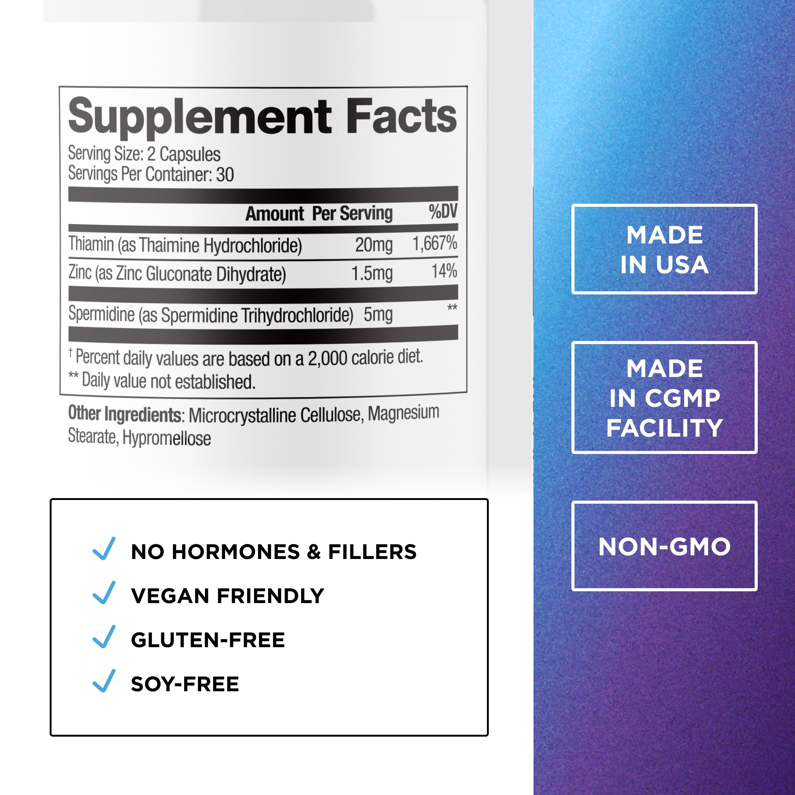 Dr. Emil Nutrition Spermidine 5mg – cápsulas para consumo diario y energía equilibrada.