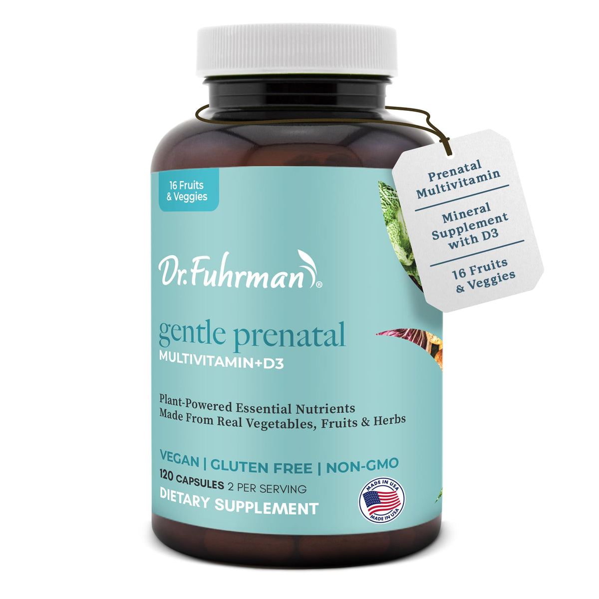 Dr. Fuhrman Prenatal Vitaminas cápsulas: apoyo nutricional diario para madre e hijo.