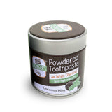 Dr. Ginger's nano hidroxiapatita, frasco, polvo blanco, posible blanqueamiento suave.