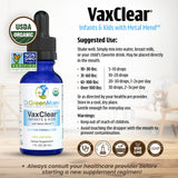 Dr. Green Mom VaxClear: chlorella, cilantro y cúrcuma, ingredientes clave.