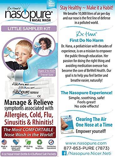 DR HANA'S NASOPURE dispensador nasal ergonómico facilita el enjuague.