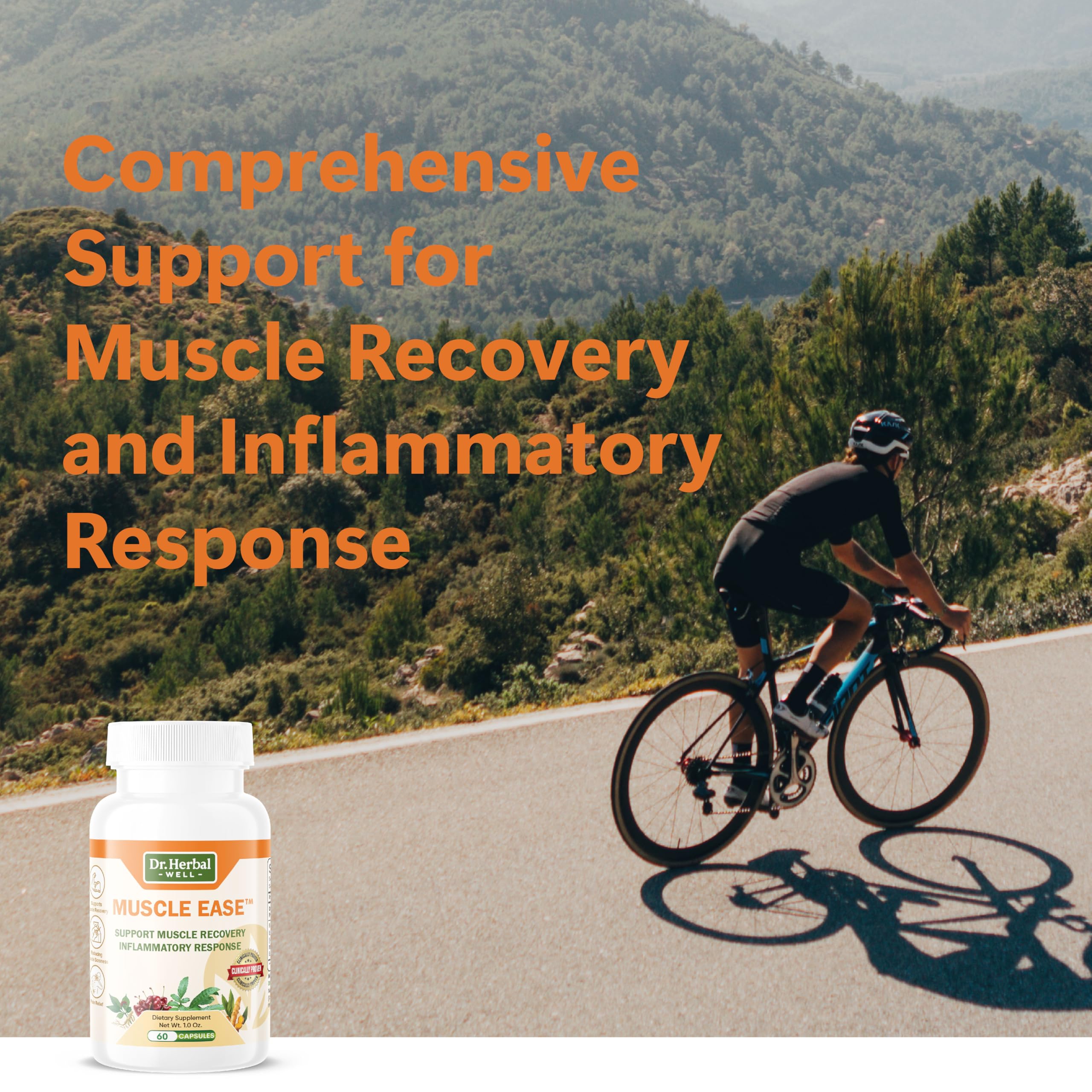 DR. HERBAL WELL Muscle Ease etiqueta frontal información clara de ingredientes naturales