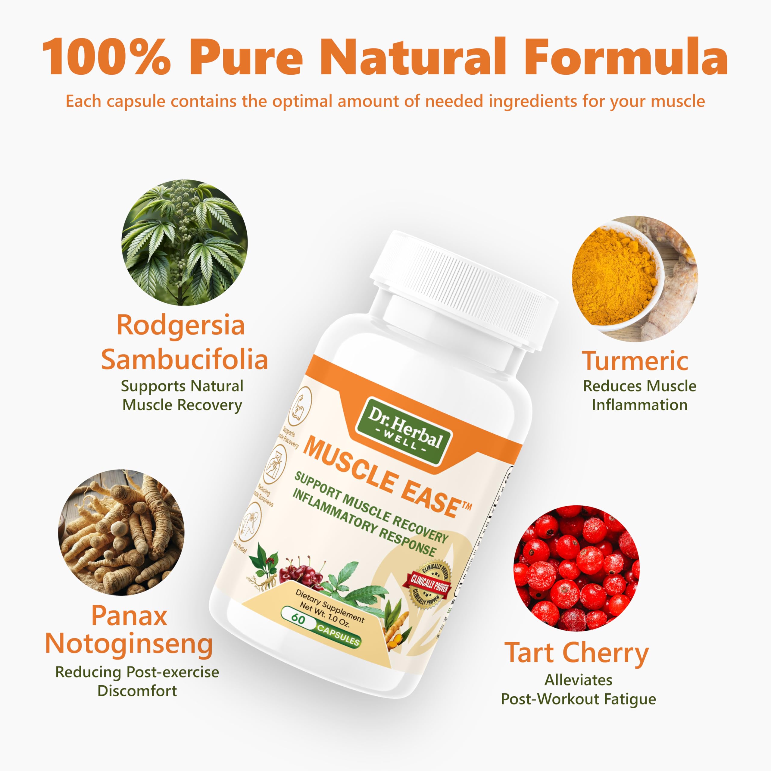DR. HERBAL WELL Muscle Ease etiqueta lateral indicaciones de uso seguro