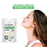 Dr. HERBALIST Shatavari, etiqueta informativa, indica origen y modo de uso