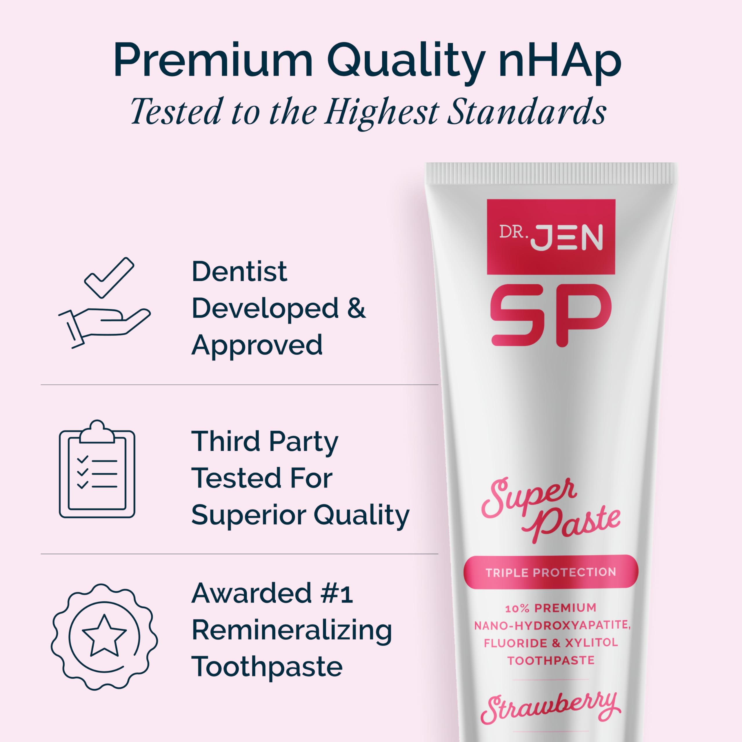Aroma natural a fresa de Dr Jen Super Paste para una experiencia agradable.