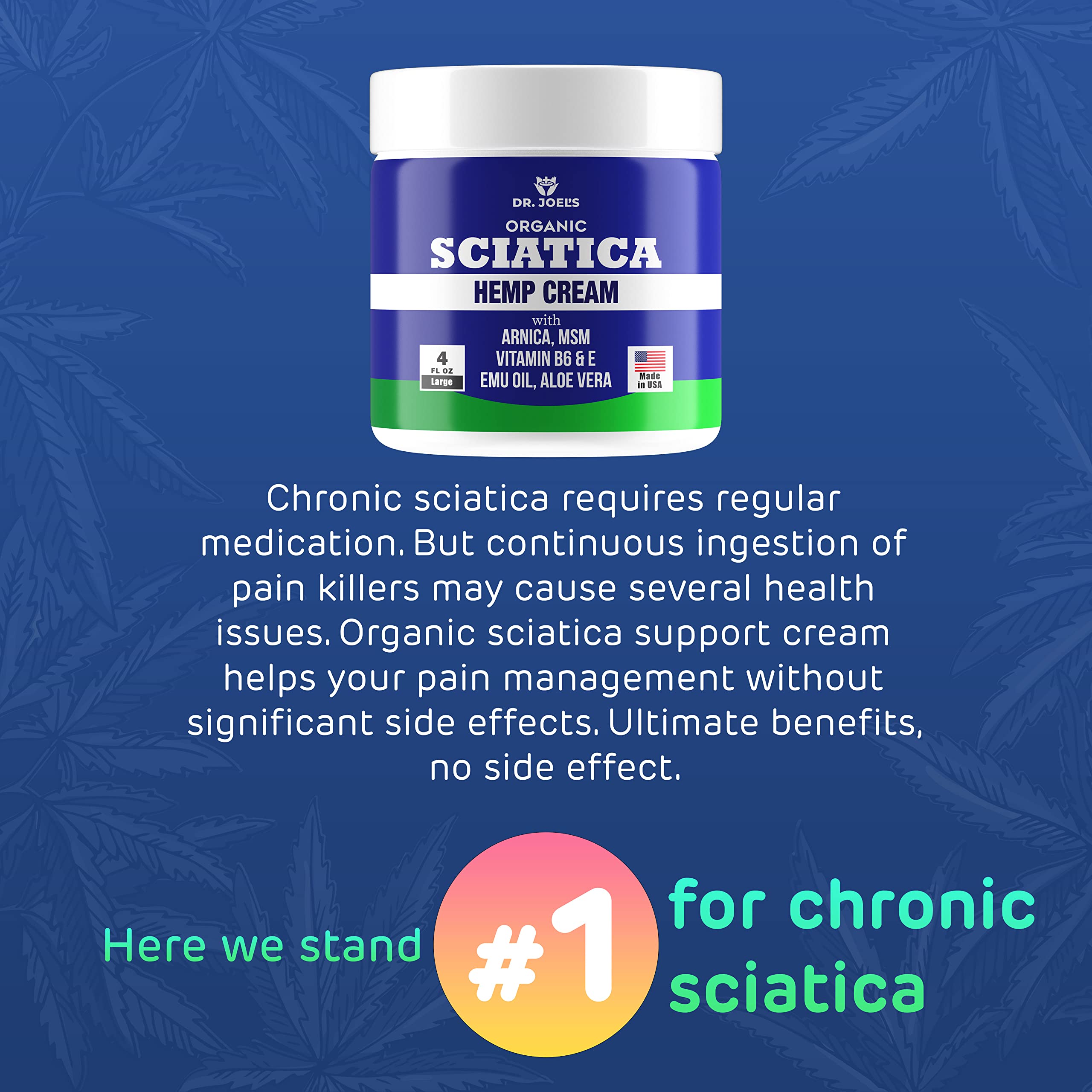 Aplicación suave y no grasa de Dr JOEL'S crema ciática.