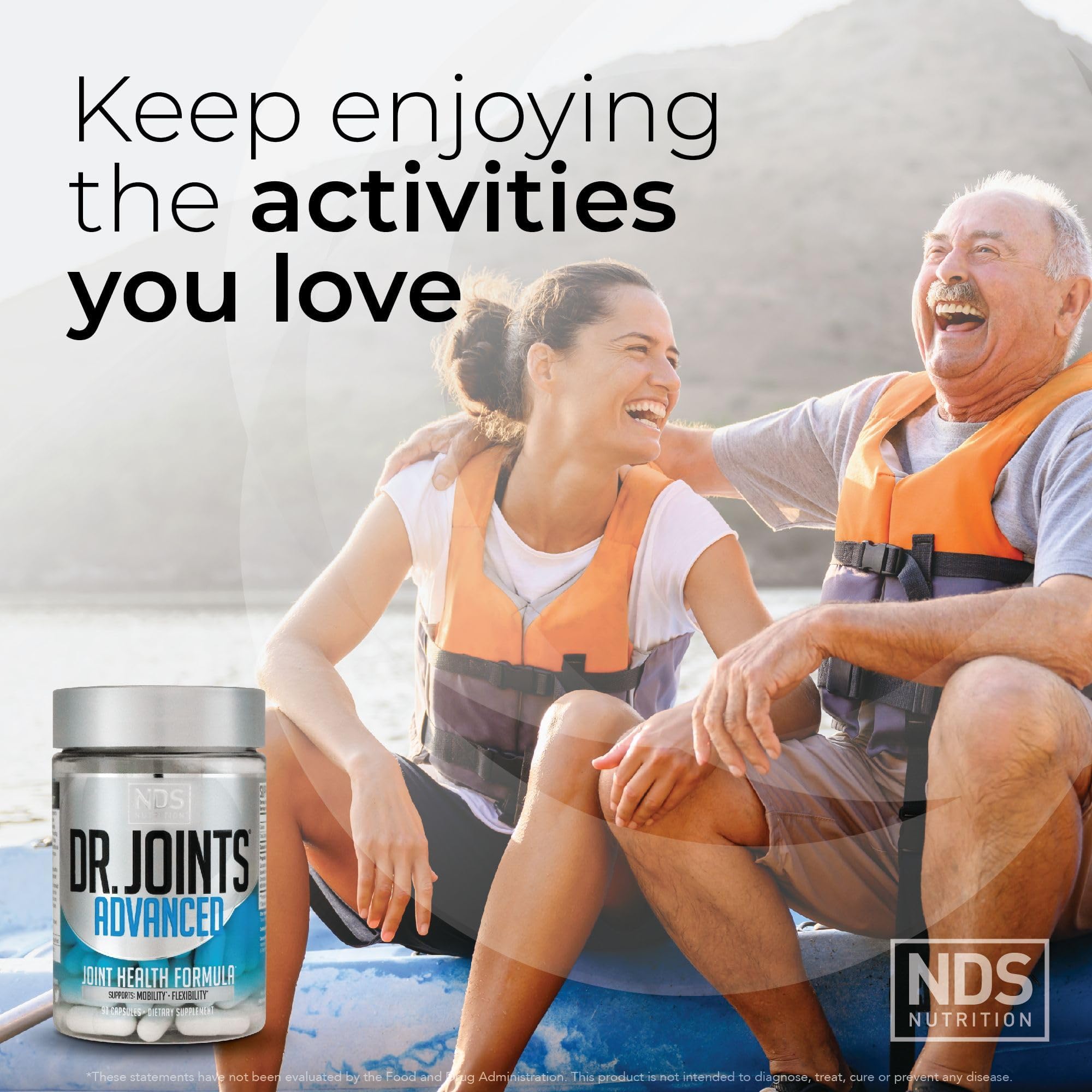 Dr. Joints NDS Nutrition Advanced, empaque: presentación compacta para la toma diaria.