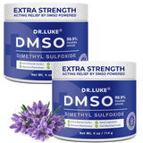 Dr. Luke crema DMSO Lavanda: bote visible para uso diario suave.