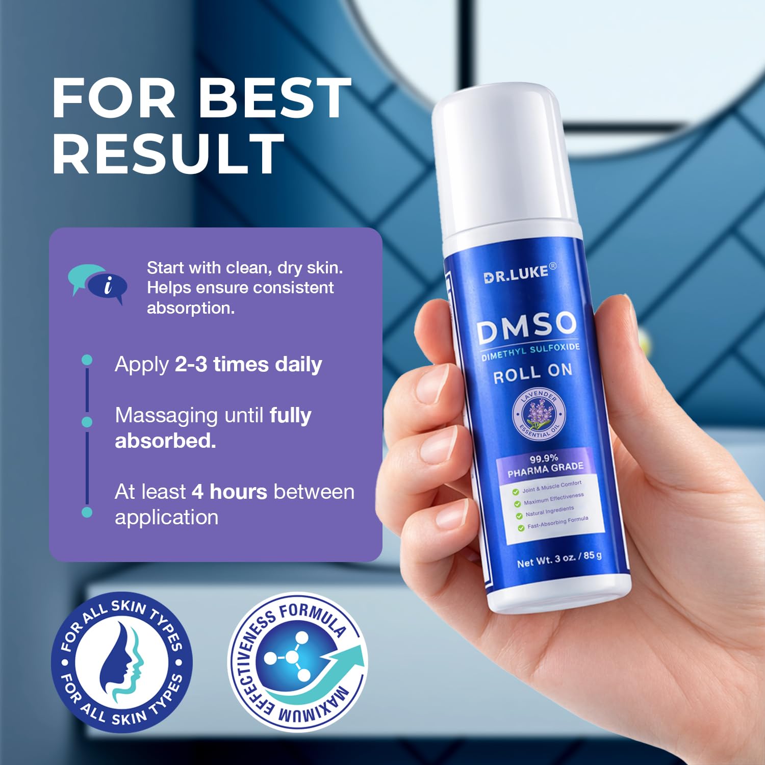Dr. Luke DMSO aroma lavanda suave para experiencia agradable