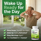 DR. MARTIN'S NUTRITION Saw Palmetto botella, primer plano para uso diario