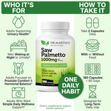 DR. MARTIN'S NUTRITION Saw Palmetto uso diario para beneficios posibles