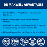 Dr. Maxwell Bacopa Monnieri – cápsulas, apoyo a la cognición.