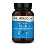 Dr. Mercola aceite de krill antártico en cápsula para uso diario.