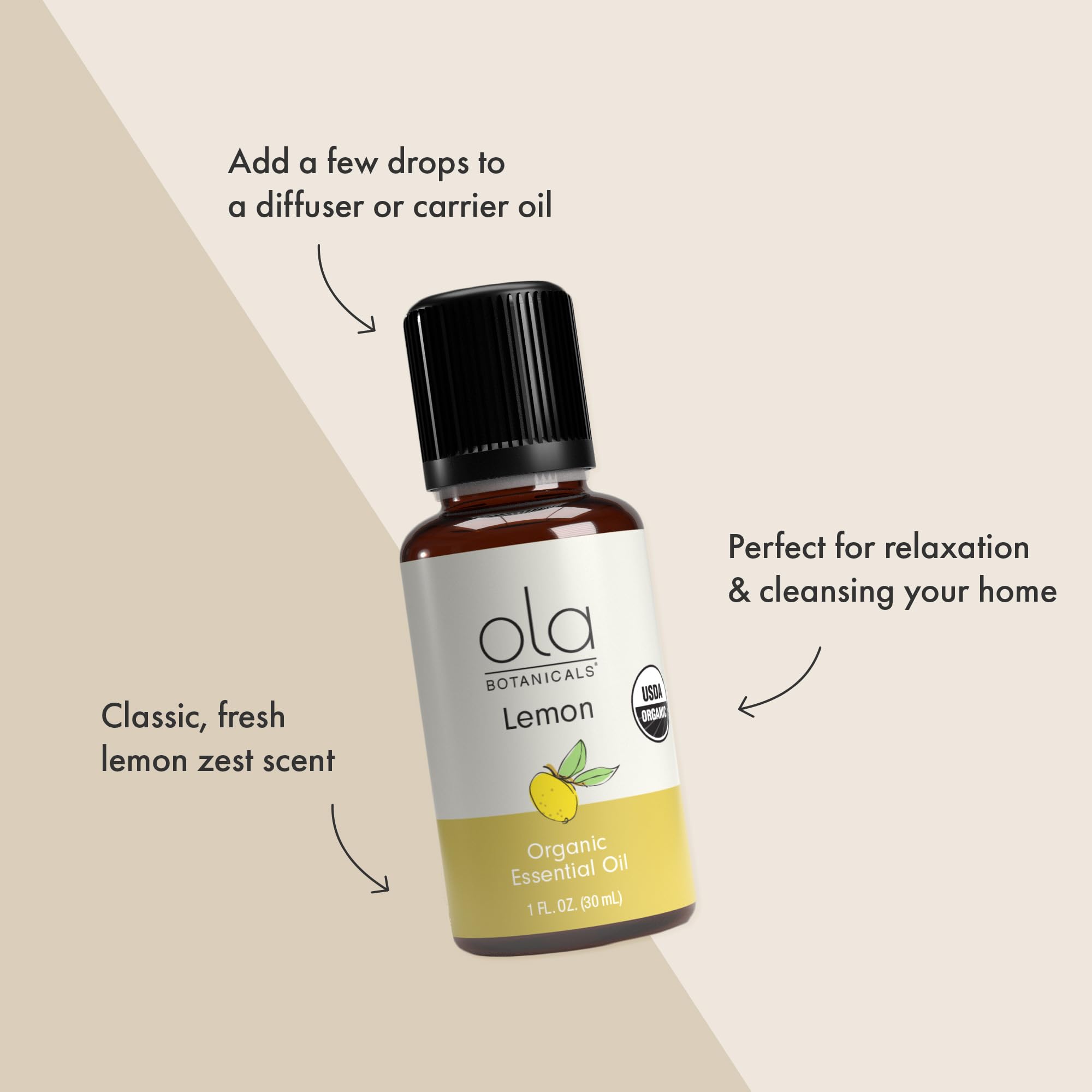 Dr. Mercola Aceite esencial de limón, ralladura visible, perfuma ritual de aromaterapia suave.