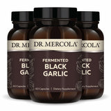 Dr. Mercola Ajo Negro Fermentado – botella, consumo diario para apoyo inmunitario.
