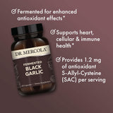 Dr. Mercola Ajo Negro Fermentado – porción de servicio para dosis consistentes.
