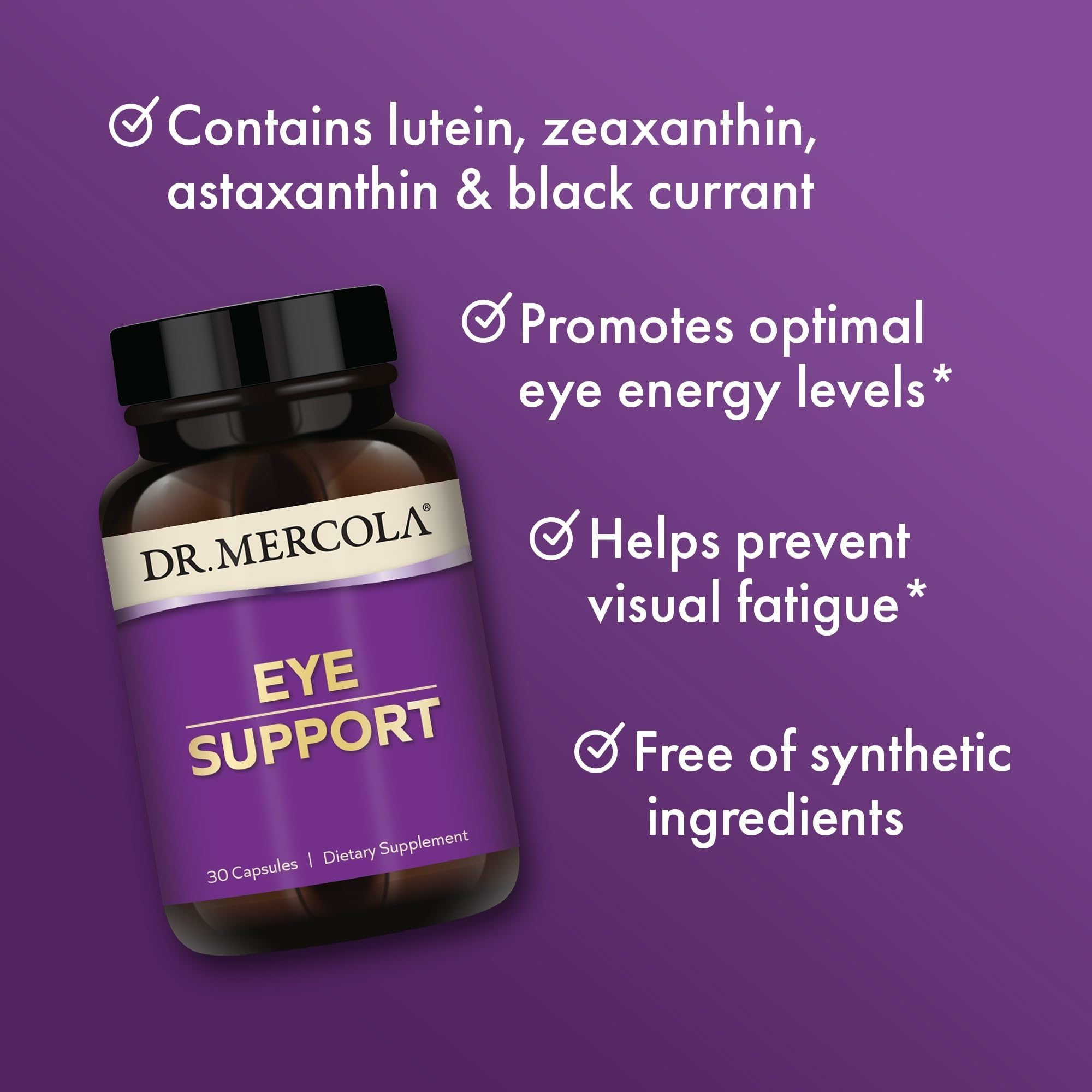 Dr. Mercola Apoyo Ocular astaxantina orgánica: potencia para la retina
