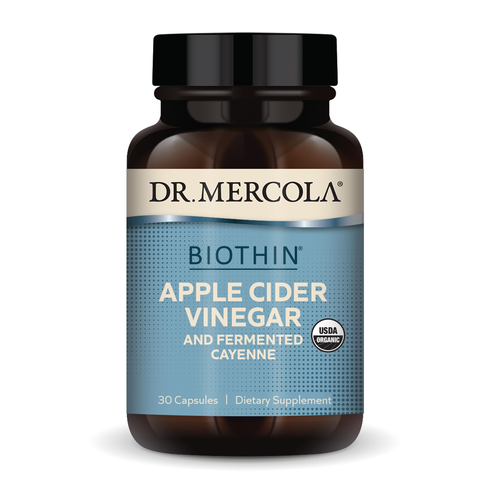 Dr. Mercola Biothin vinagre de manzana orgánico en botella para apoyo digestivo