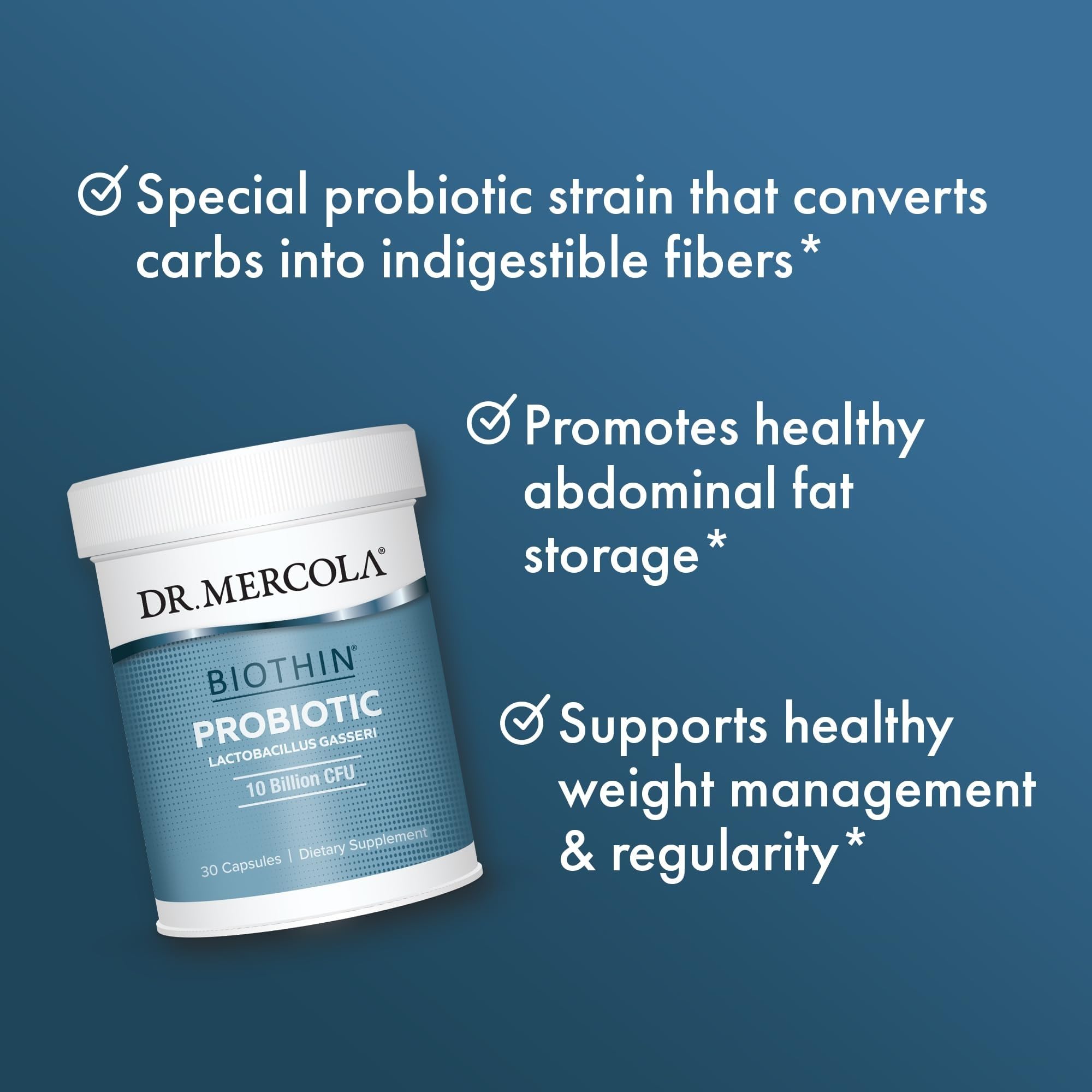 Caja externa Biothin Probiotic para facilitar el almacenamiento diario.