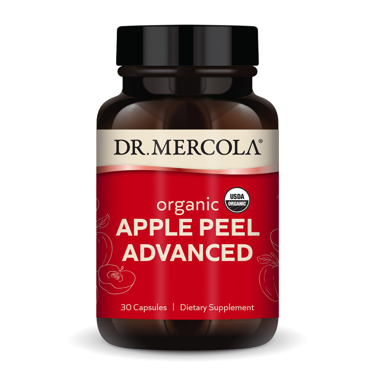 Dr. Mercola cápsulas de piel de manzana orgánica avanzada para la circulación saludable
