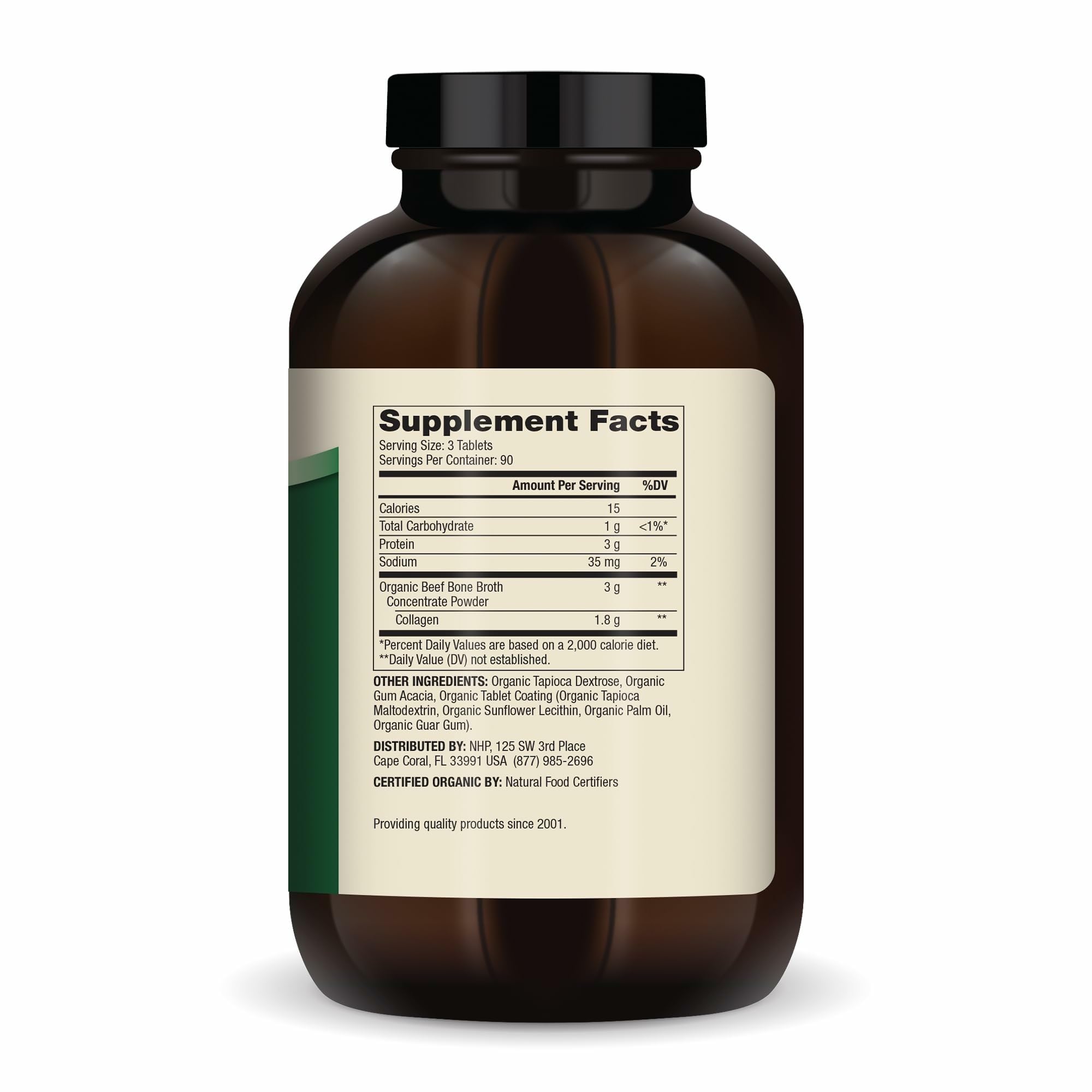 Dr. Mercola Colágeno de Caldo de Hueso en tabletas, dosis diaria conveniente