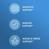 Dr. Mercola Complete Afterbiotics – etiqueta frontal, información clara sobre la fórmula probiótica.