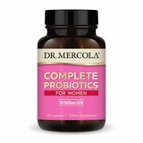 Dr. Mercola Probióticos para Mujeres: botella mostrando cápsulas para apoyar la salud intestinal.