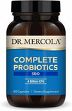 Dr. Mercola Complete Probiotics SBO: botella con probióticos para apoyar la salud intestinal diaria.
