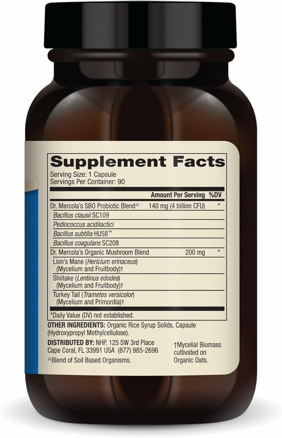 Dr. Mercola Complete Probiotics SBO: cápsula blanda para uso diario de probióticos.