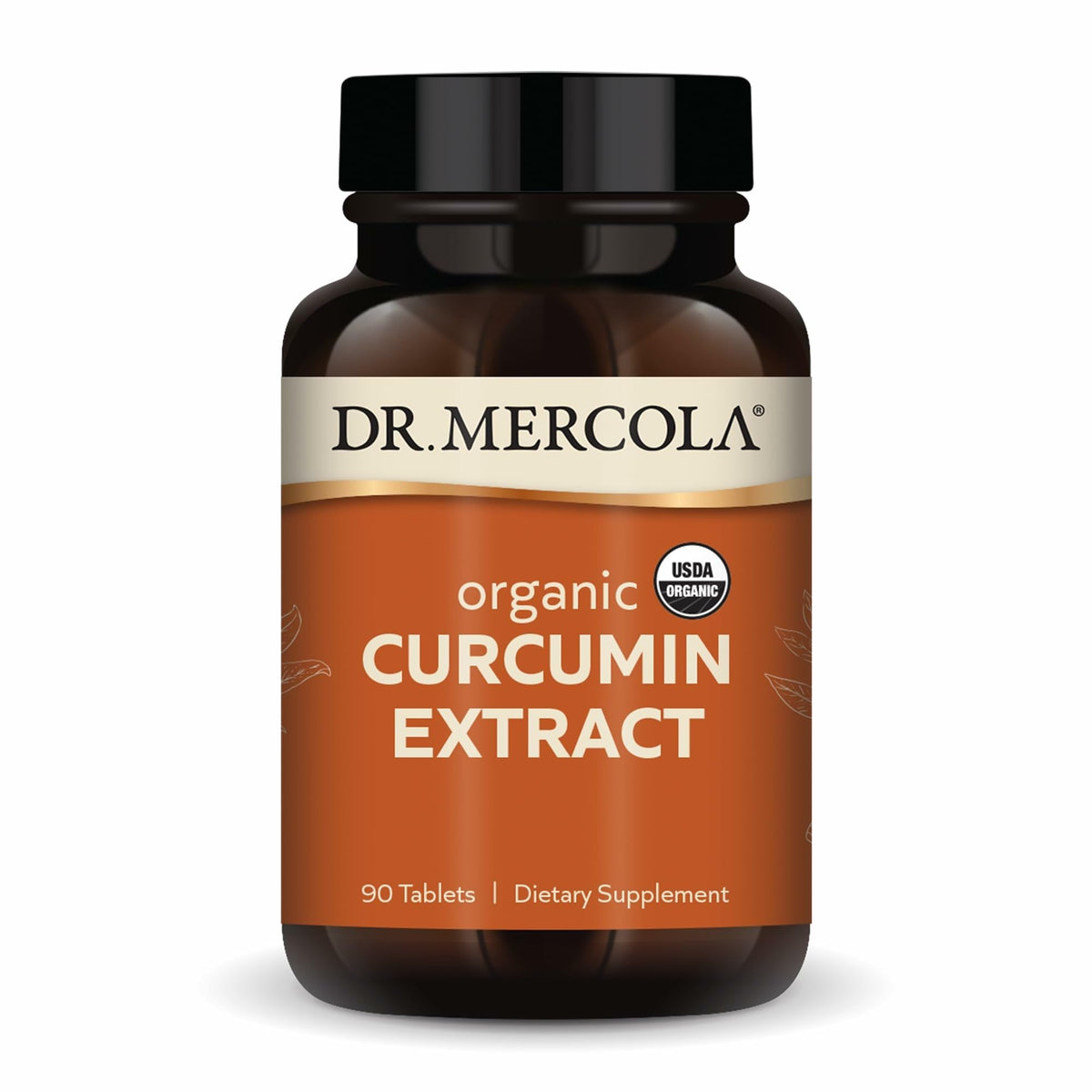 Dr. Mercola Curcumina orgánica en botella, apoyo diario para articulaciones y movilidad.