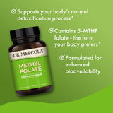 Dr. Mercola Folato 5-MTHF en frasco: mantenimiento de salud celular
