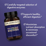 Dr. Mercola Enzimas de Espectro Completo: tapa cerrada para conservar frescura