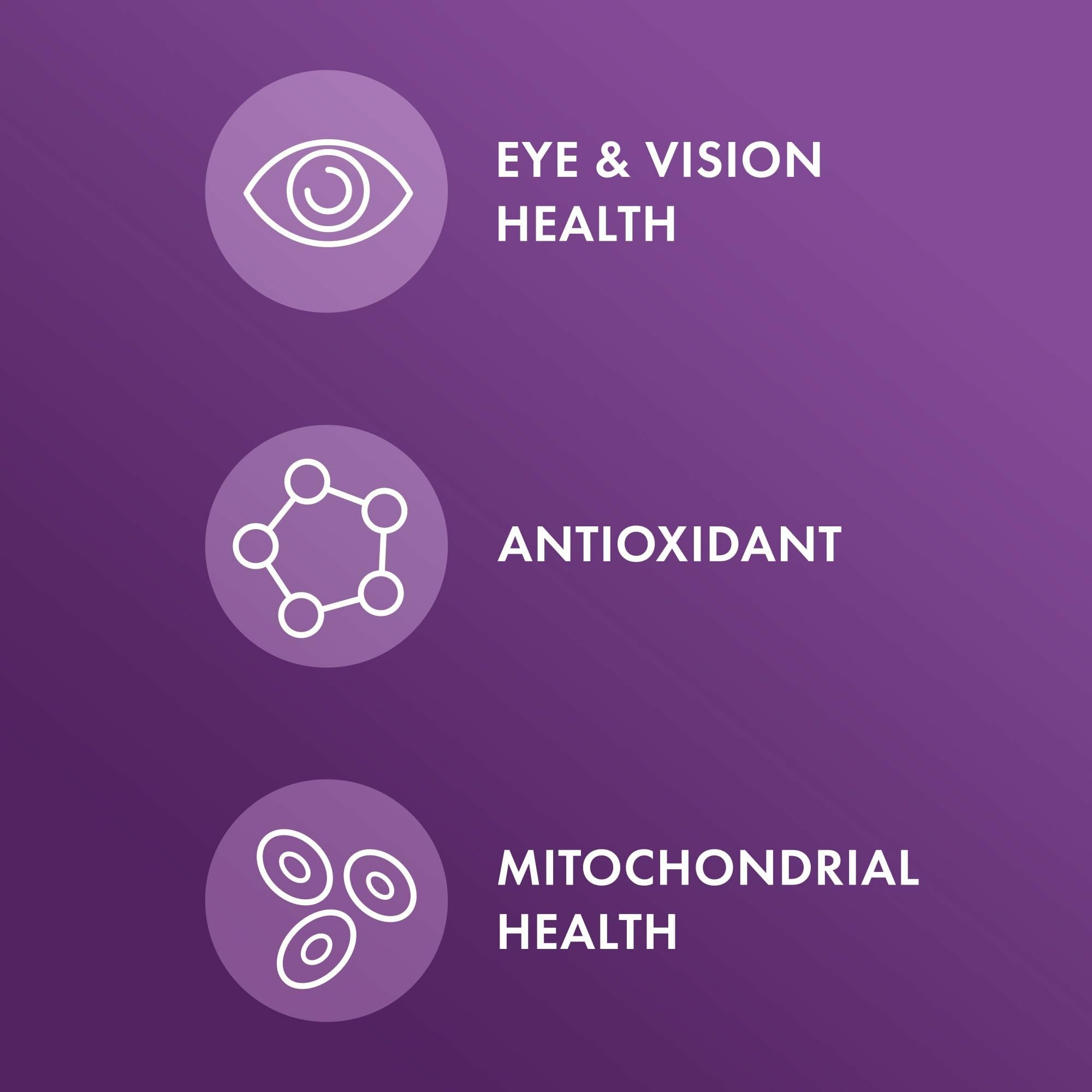Dr. Mercola Eye Support, cápsulas en mano, formato cómodo para la rutina diaria.