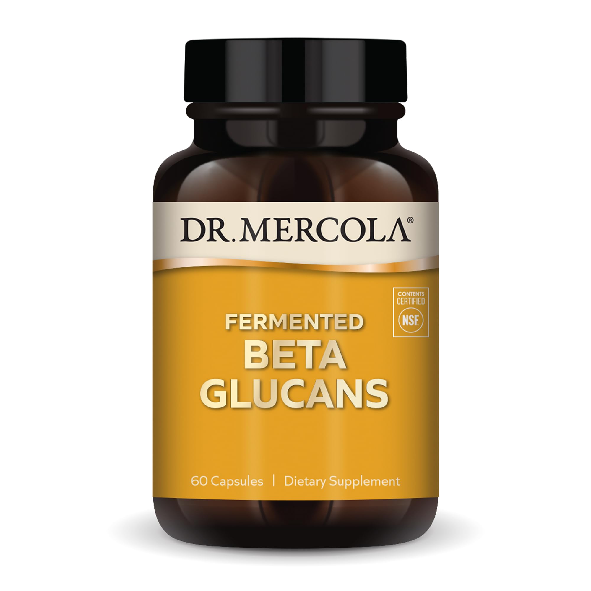 Dr. Mercola Fermentados Beta Glucanos: cápsulas para apoyar la inmunidad diaria.