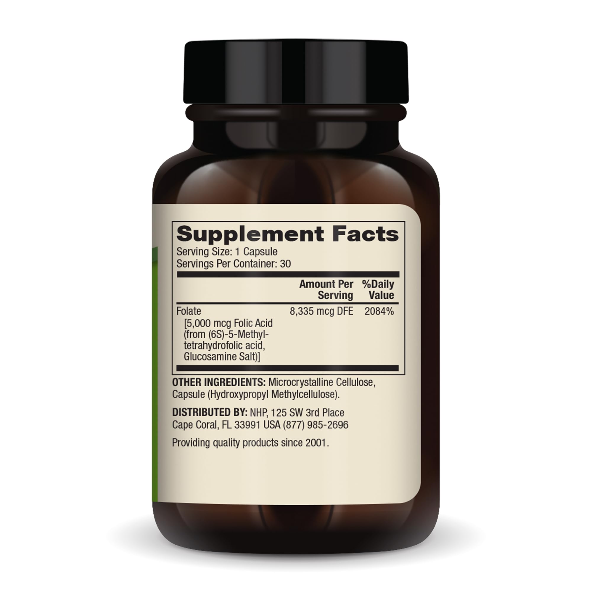 Dr. Mercola Folato biodisponible 5-MTHF cápsulas para uso diario