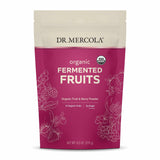 Dr. Mercola Frutas fermentadas orgánicas en frasco, apoyo digestivo y bienestar celular.