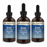 Dr. Mercola gotas de zinc orgánicas en botella, apoya la función inmune.