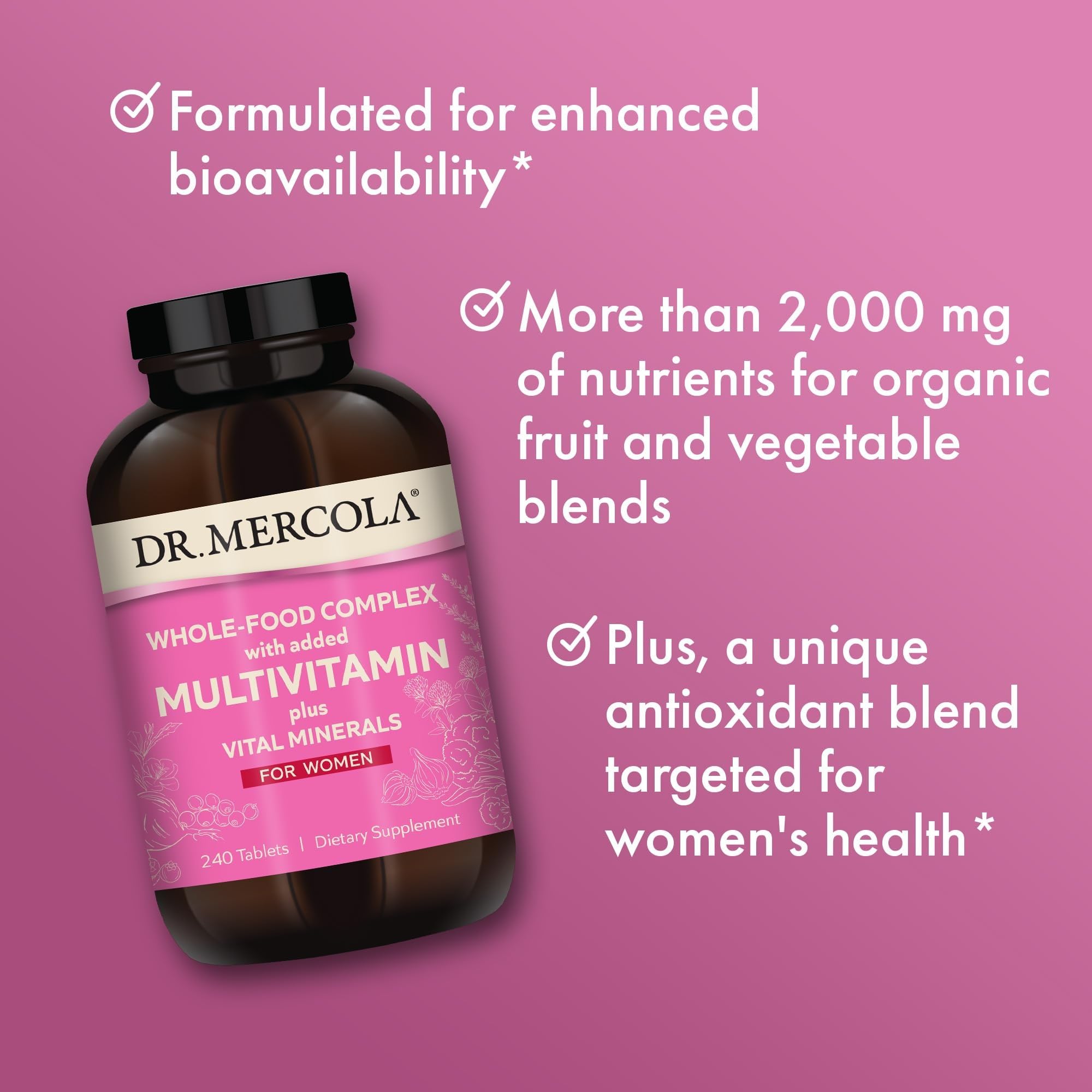 Dr. Mercola: mezcla de ingredientes herbales, apoyo a antioxidantes y bienestar cotidiano.