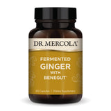 Dr. Mercola Jengibre Fermentado Benegut en botella, apoyo natural para la salud intestinal.