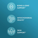 Dr. Mercola Joint Formula frasco con etiqueta que indica gluten y OGM
