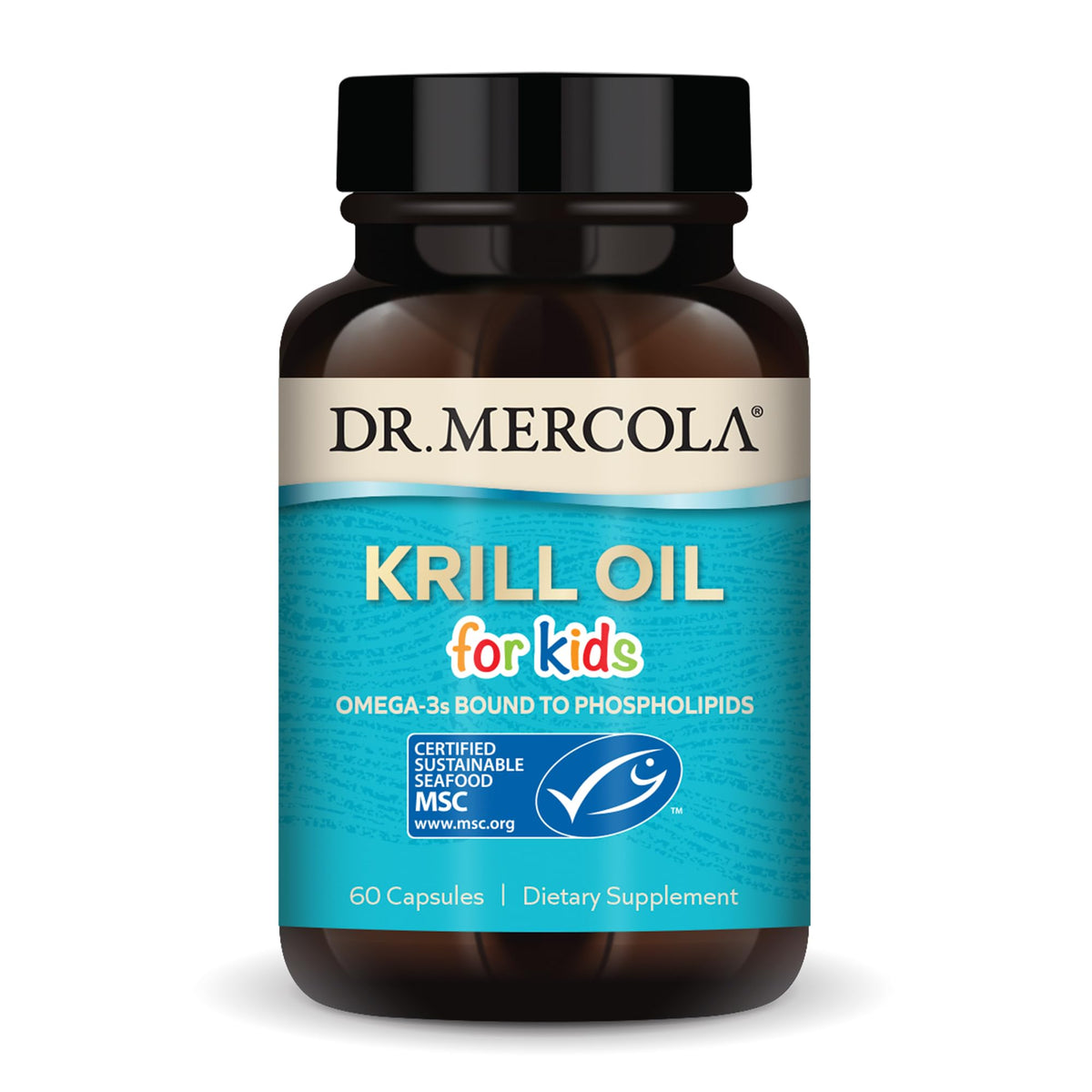 Dr. Mercola Krill Oil para Niños, botella de 320 mg, apoyo al desarrollo cerebral