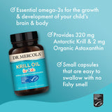 Dr. Mercola Krill Oil para Niños, cápsulas selladas con nitrógeno