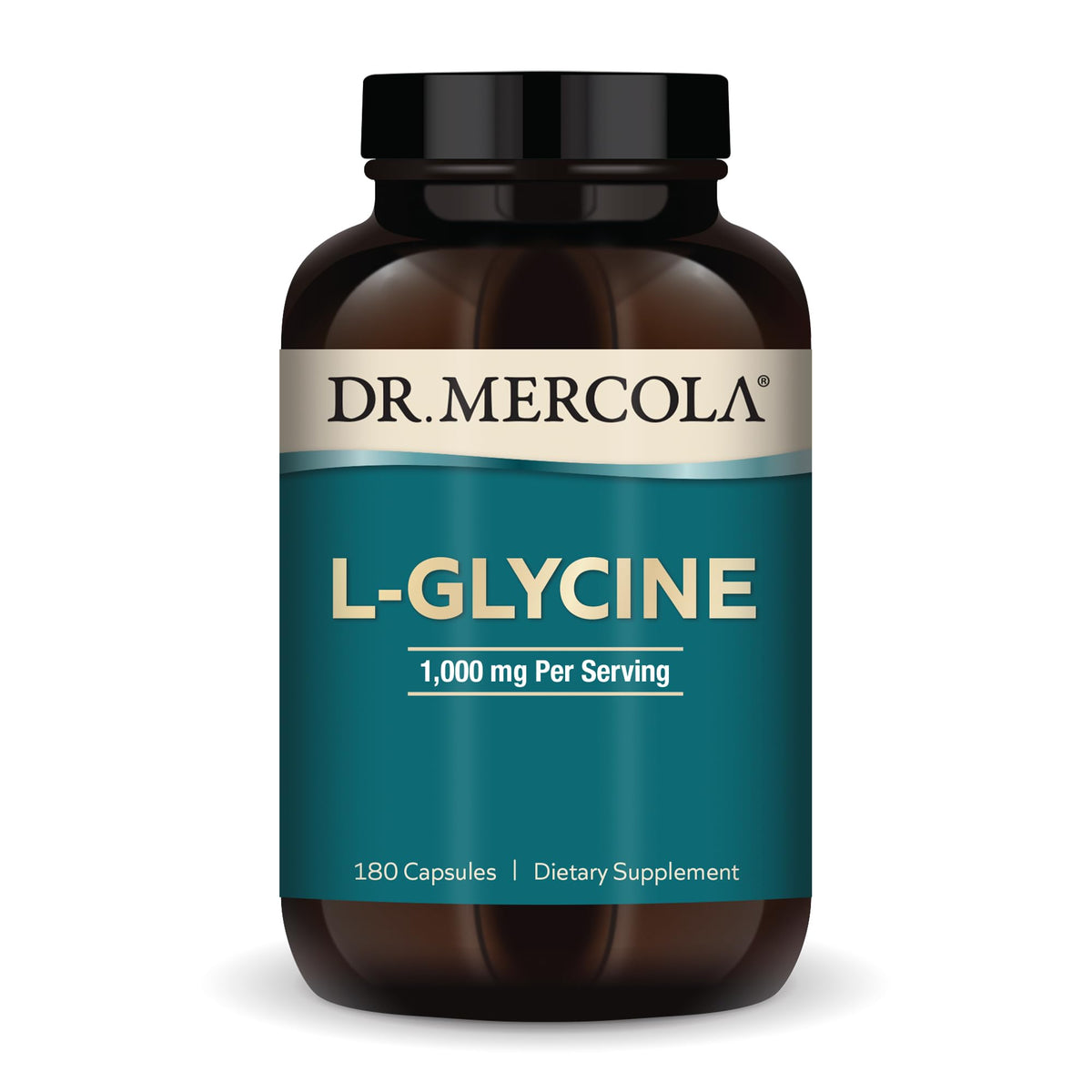 Dr. Mercola L-Glycine cápsulas en bote para apoyo antioxidante