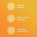 Dr. Mercola Liposomal D3 - etiqueta frontal, información clara del producto.