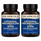 Dr. Mercola Liposomal Pregnenolone Plus DHEA, botella dos-pack para uso diario