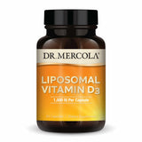 Dr. Mercola Vitamina D3 liposomales botella, soporte para la salud ósea.