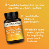 Dr. Mercola Vitamina D3 envase exterior, opción conveniente para el día a día.
