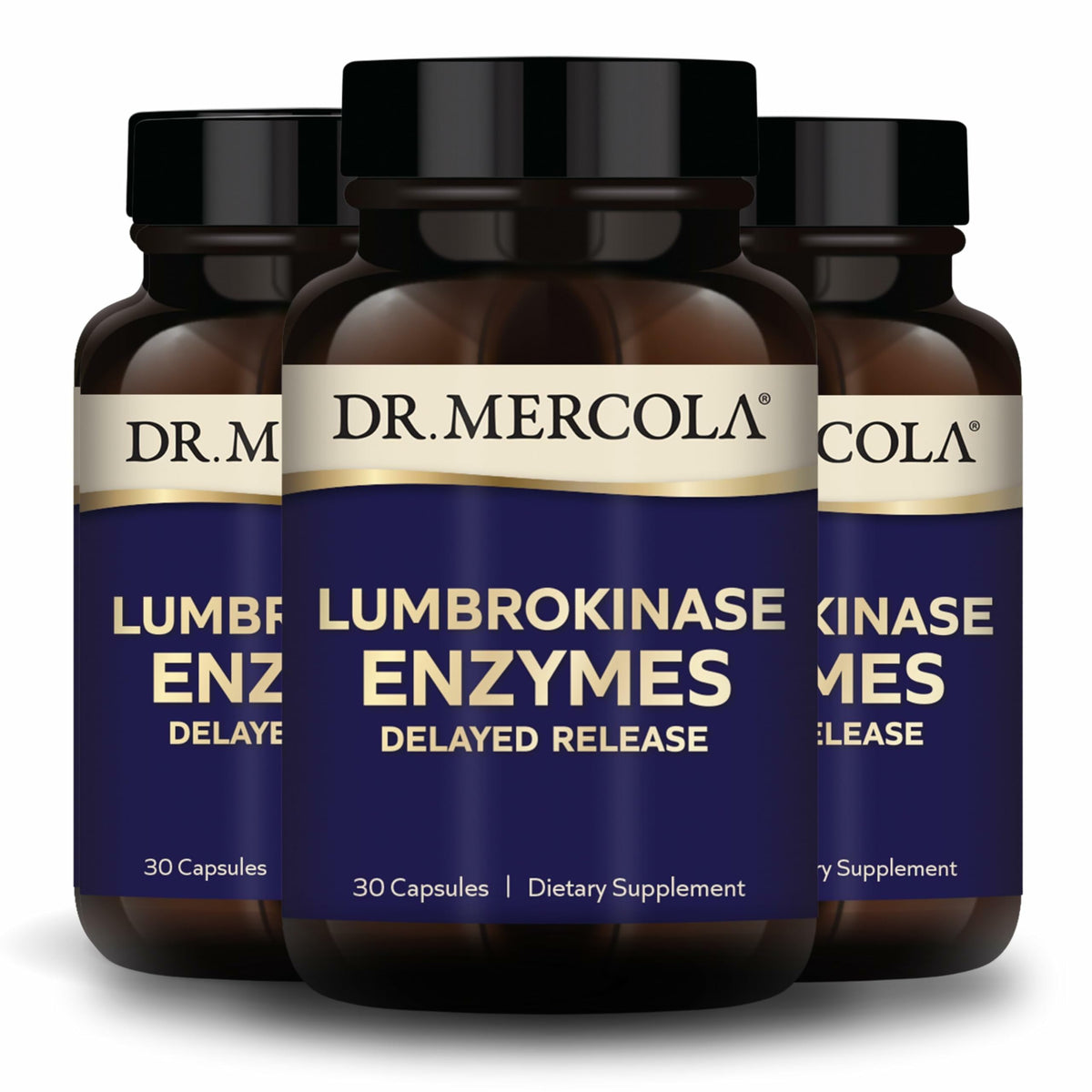 Dr. Mercola Lumbrokinase, cápsulas; apoya la salud cardiovascular y la energía diaria.